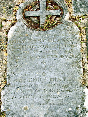 Gravestone for Emily Minter